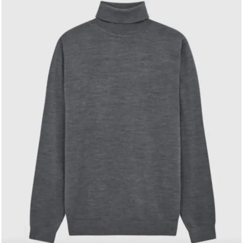 REISS Caine Merino Wool Roll-Neck Jumper Size M Gray Jumper $170